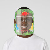 Cute Dinoaurs & Tropical Leaves Back to School Face Shield (Insitu)