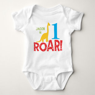 Cute Dinosaur 1st Birthday Boy Bodysuit
