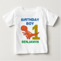 Cute Dinosaur 1st Birthday Party Baby T-Shirt