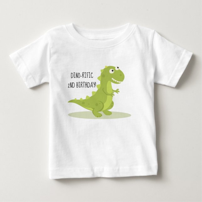 Cute Dinosaur 2nd Birthday Shirt! Baby T-Shirt (Front)
