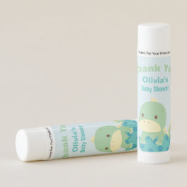 Cute Dinosaur About to Hatch Baby Shower Favors Lip Balm