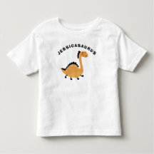 Cute Dinosaur Add Name Childs Gift T-Shirt