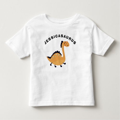 Cute Dinosaur Add Name Childs Gift T_Shirt