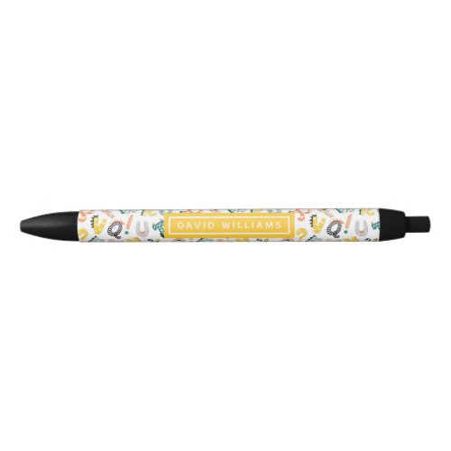 Cute Dinosaur Alphabet Pattern Custom Black Ink Pen