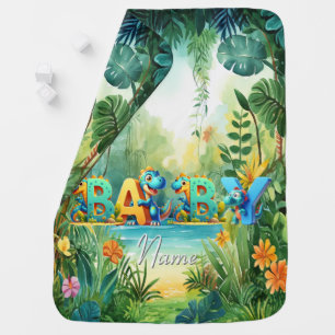 Cute Dinosaur Baby Blanket