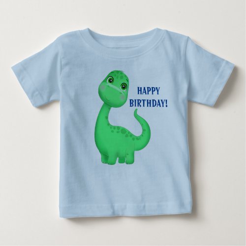 Cute Dinosaur Baby Fine Jersey Text Change T_Shirt