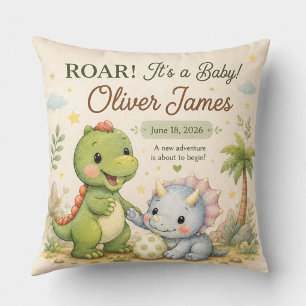 Cute Dinosaur Baby Nursery Pillow