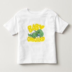 Cute Dinosaur Baby On Board Car Decal   Sleeping  Toddler T-shirt