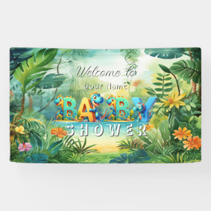 Cute Dinosaur Baby Shower Banner
