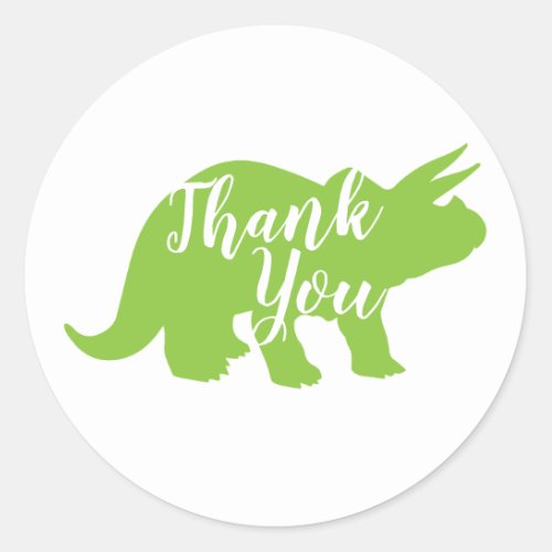 Cute Dinosaur Baby Shower Dino Blue and Green Boy Classic Round Sticker