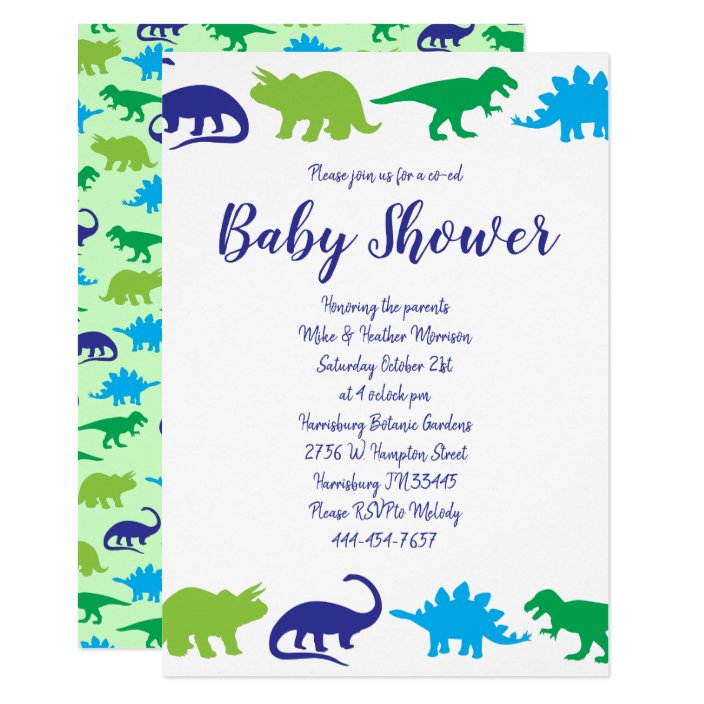 dinosaur invitations baby shower