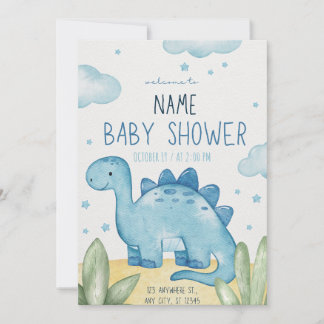 Cute Dinosaur Baby Shower invitation
