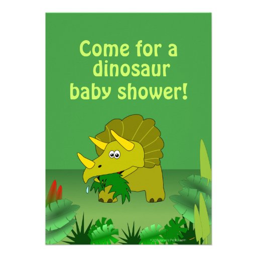 Dinosaur Baby Shower Invitation Template 8