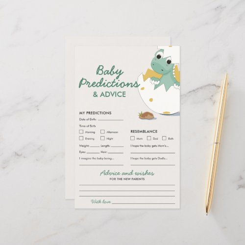 Cute Dinosaur Baby Shower Predictions and Advice