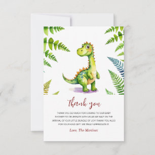 Cute dinosaur Baby Shower Thank You Card