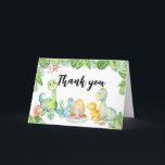 Cute Dinosaur Baby Shower  Thank You Card<br><div class="desc">Express your gratitude with Gender Neutral Dino Baby Shower Thank You Card Printable,  a perfect way to share your heartfelt thanks. Adorned with adorable baby motifs this customizable card adds a touch of sweetness to your appreciation. Personalize to convey your thanks in the most charming and memorable way!

BS667</div>