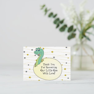 Cute Dinosaur Baby Shower Thank You Card