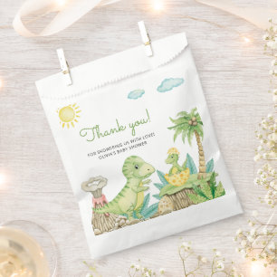 Cute Dinosaur Baby Shower Thank You Favor Bag