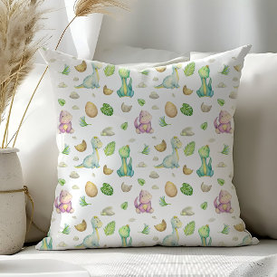 Cute Dinosaur Baby Throw Pillow