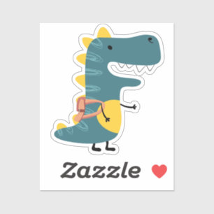 Cute Dinosaur Back to School Sticker