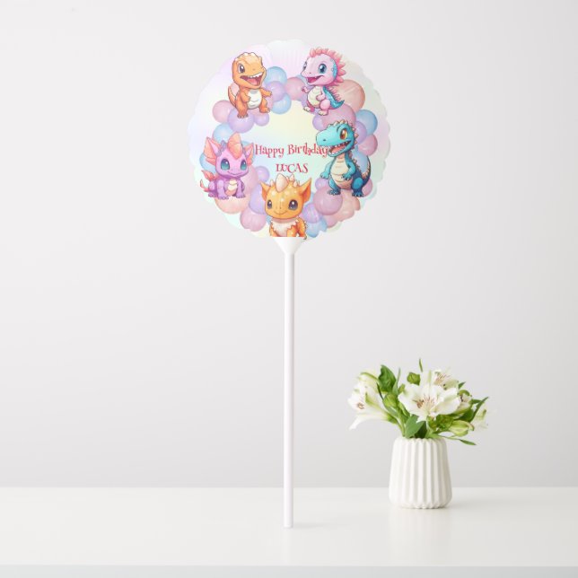 Cute dinosaur Balloon School kids birthday party  (In SItu)