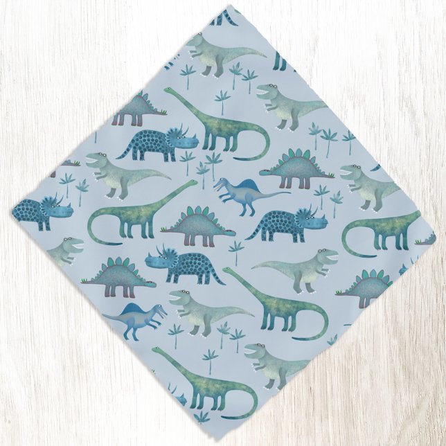 Cute Dinosaur Bandana (Fun dinosaur pattern bandana)