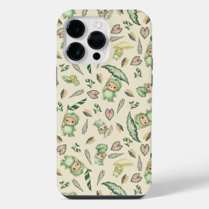 Cute Dinosaur Bear and  Leaves Seamless Pattern iPhone 14 Pro Max Case
