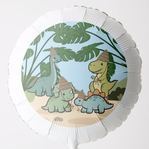 Cute Dinosaur Birthday Balloons