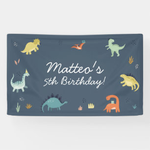 Cute Dinosaur Birthday Banner