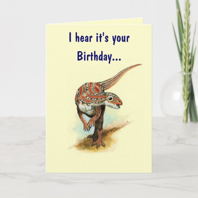 Cute Dinosaur Birthday Card (Front)