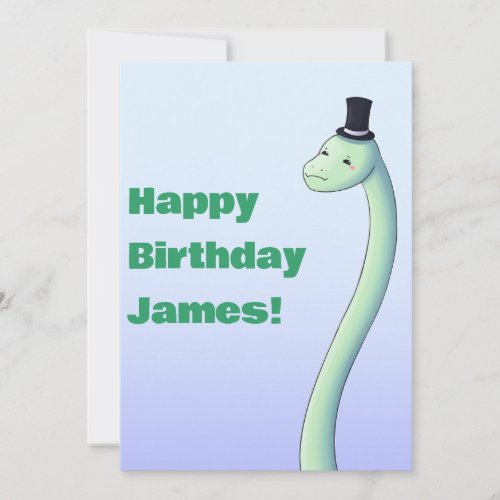 Cute dinosaur birthday card