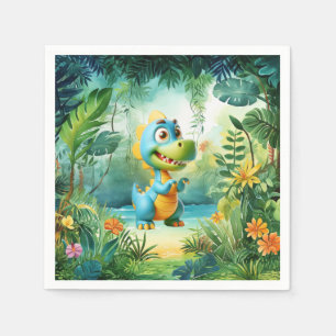 Cute Dinosaur Birthday Napkins