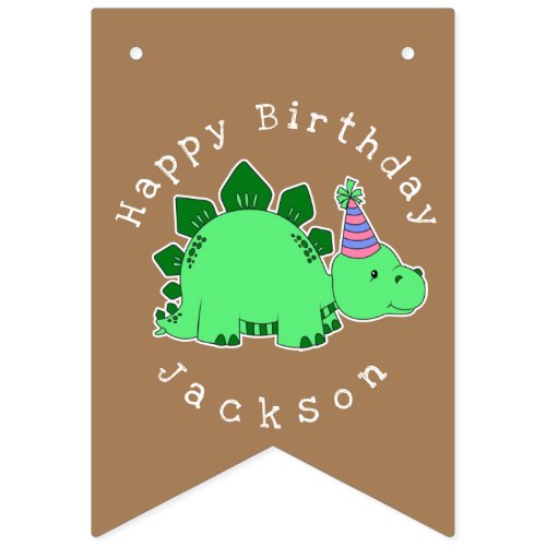 Cute Dinosaur Birthday Party Decorations Bunting Flags