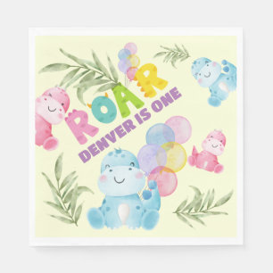 Cute Dinosaur Birthday Party Kids Dino Boys Napkins