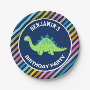 Cute Dinosaur Birthday Party Paper Plates