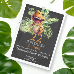 Cute Dinosaur Birthday Party Personalized Invitation