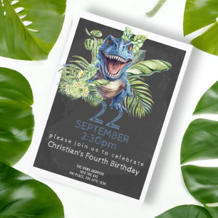Cute Dinosaur Birthday Party Personalized Invitation