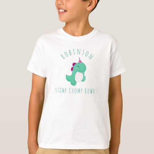 Cute Dinosaur Birthday T_Shirt