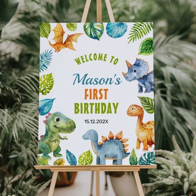 Cute Dinosaur Birthday Welcome Sign  (Creator Uploaded)