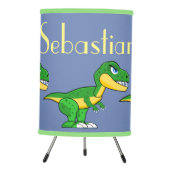 Cute Dinosaur Blue Boys Tripod Lamp (Front)