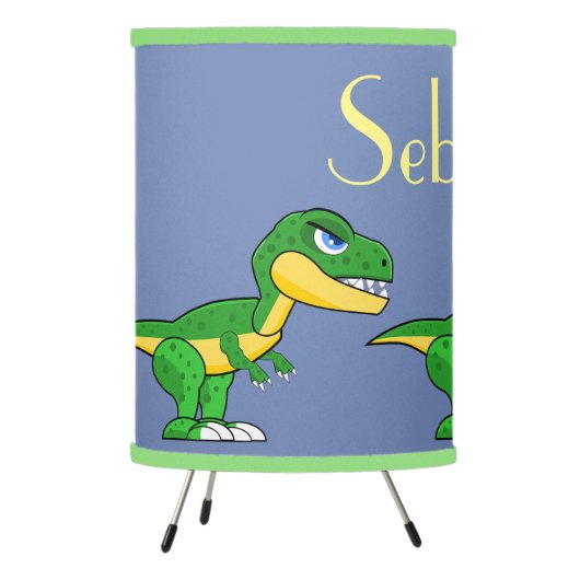 Cute Dinosaur Blue Boys Tripod Lamp (Left)