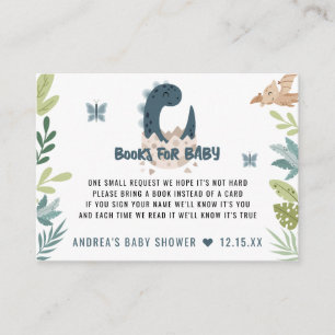 Cute Dinosaur  Books for Baby Enclosure Card