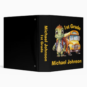Cute Dinosaur Boy's 3 Ring Binder