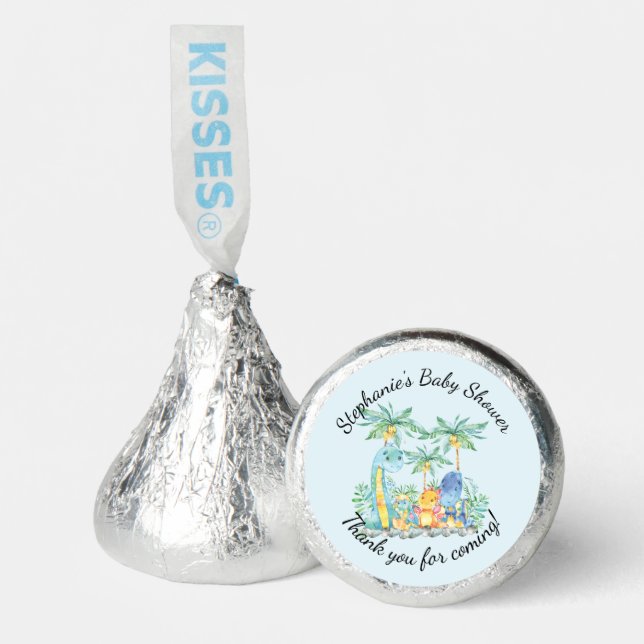 Cute Dinosaur Boys Baby Shower  Hershey®'s Kisses® (Front)