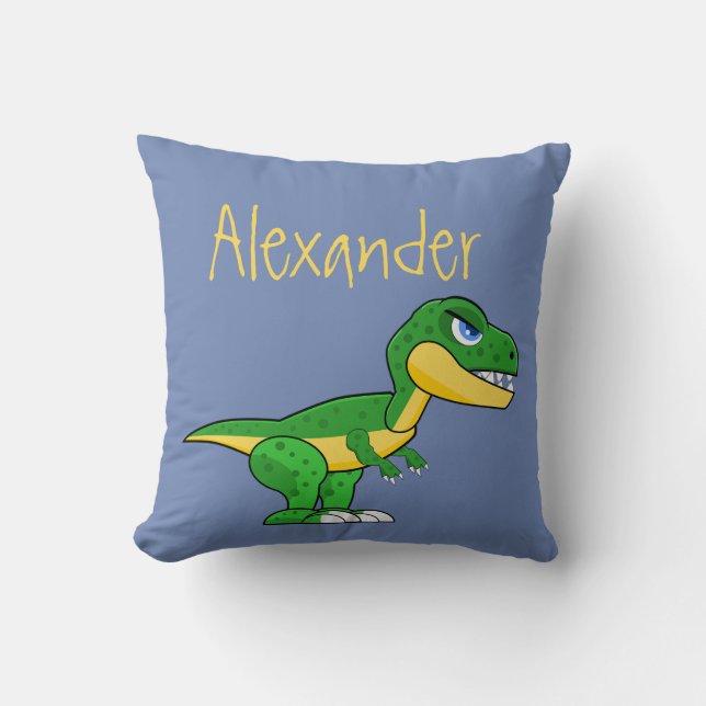 Cute Dinosaur Boys Bedroom Decor Throw Pillow (Front)