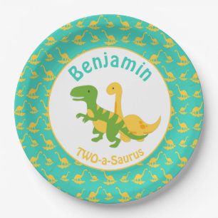 Cute Dinosaur Boys Birthday Party Paper Plates