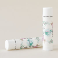 Cute Dinosaur Butterfly Pink Peony Baby Shower  Lip Balm