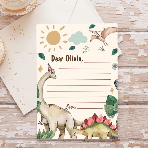 Cute Dinosaur Capsule Note Message Card