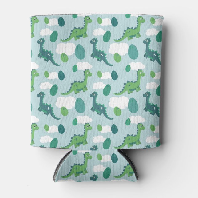 Cute dinosaur cartoon can cooler (Front)