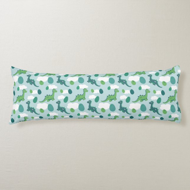 Cute dinosaur cartoon flying animals and eggs body pillow (Front)